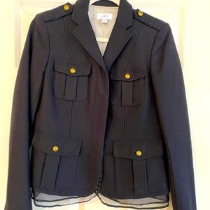 Ann Taylor Loft Wool Blazer with Gold Buttons